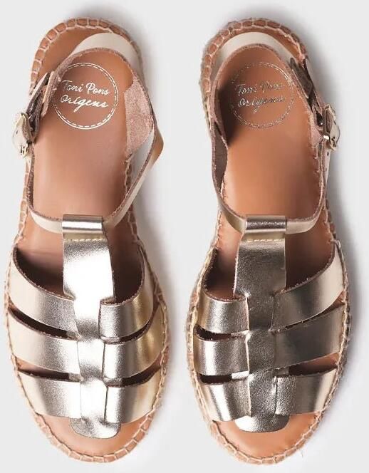 Toni Pons Platte leren jelly sandalen voor dames EMMA
