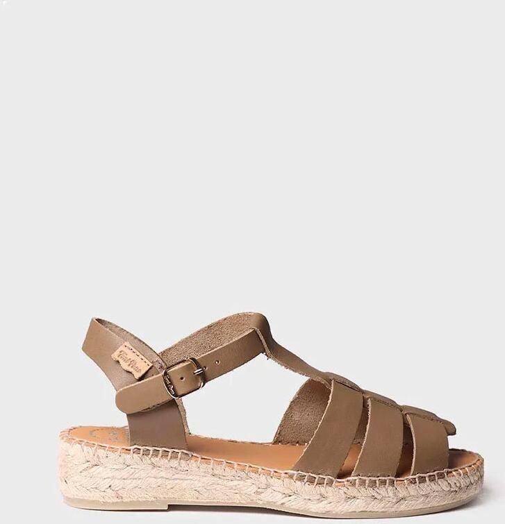 Toni Pons Platte leren jelly sandalen voor dames EMMA