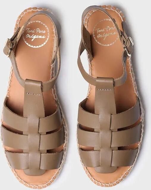 Toni Pons Platte leren jelly sandalen voor dames EMMA