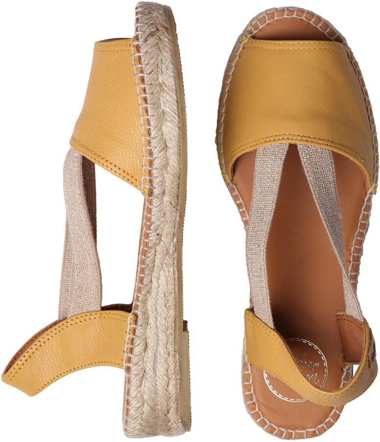 Toni Pons Platte leren sandaal met elastische bandjes ETNA