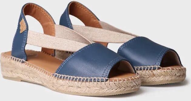 Toni Pons Platte leren sandaal met elastische bandjes ETNA