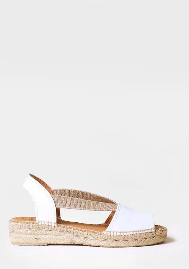 Toni Pons Platte leren sandaal met elastische bandjes ETNA