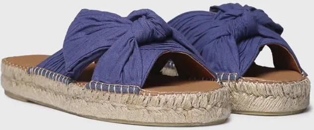 Toni Pons Platte stoffen sandalen voor dames met strik ELINA
