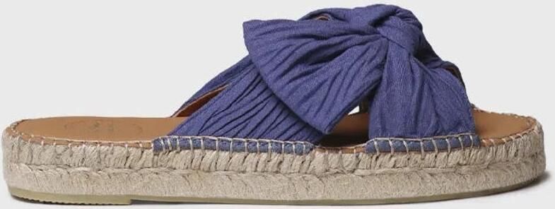 Toni Pons Platte stoffen sandalen voor dames met strik ELINA