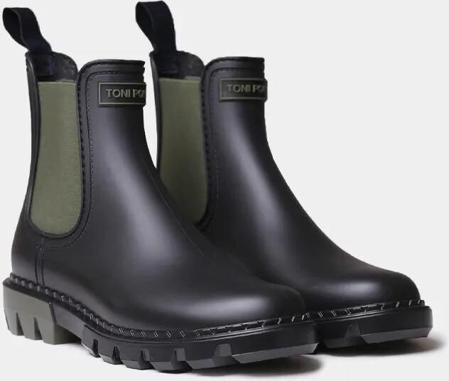 Toni Pons Regenlaarzen voor dames met contrasterend elastiek CAEN