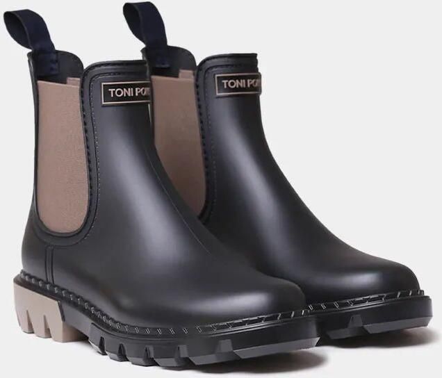 Toni Pons Regenlaarzen voor dames met contrasterend elastiek CAEN