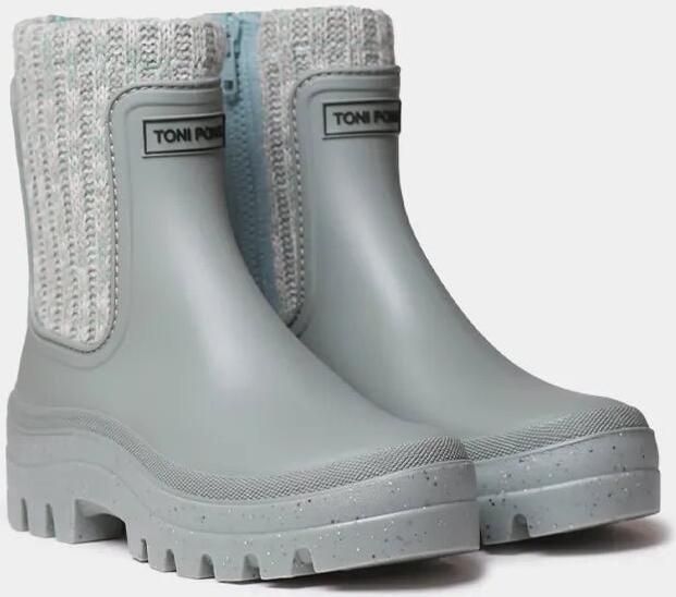 Toni Pons Regenlaarzen voor dames van rubber en gebreide stof CAMOS