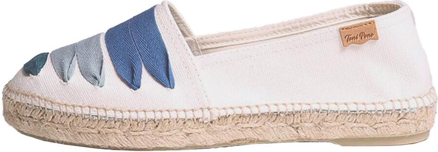 Toni Pons ROSE-CM Platte espadrille voor dames met linten BLAUW