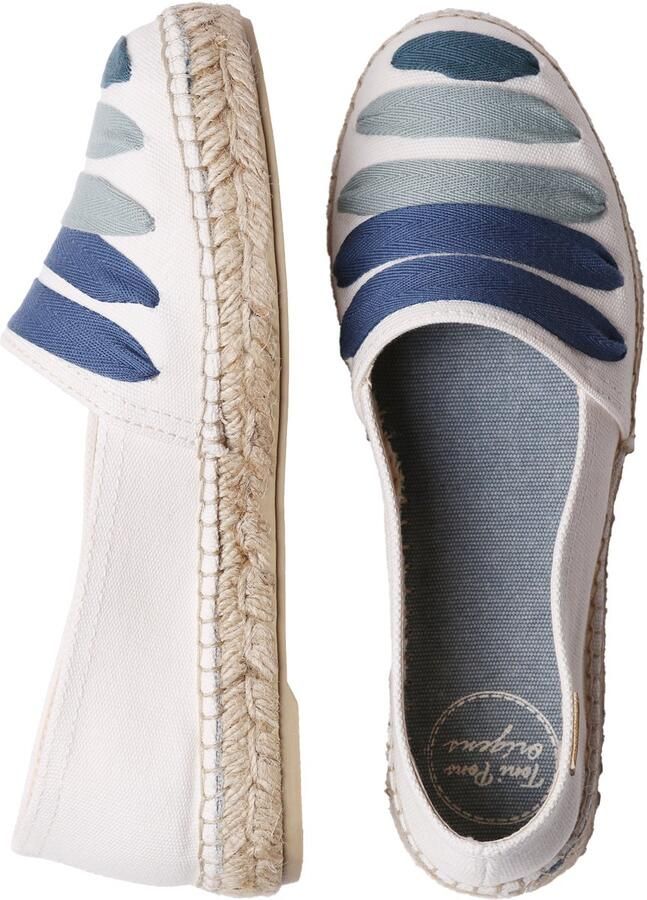 Toni Pons ROSE-CM Platte espadrille voor dames met linten BLAUW