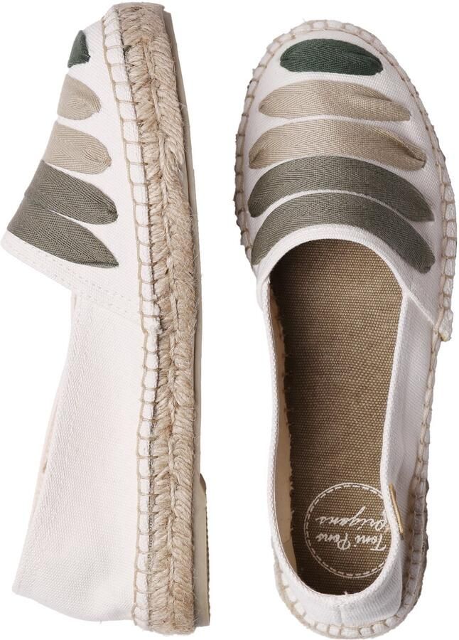 Toni Pons ROSE-CM Platte espadrille voor dames met linten KHAKI