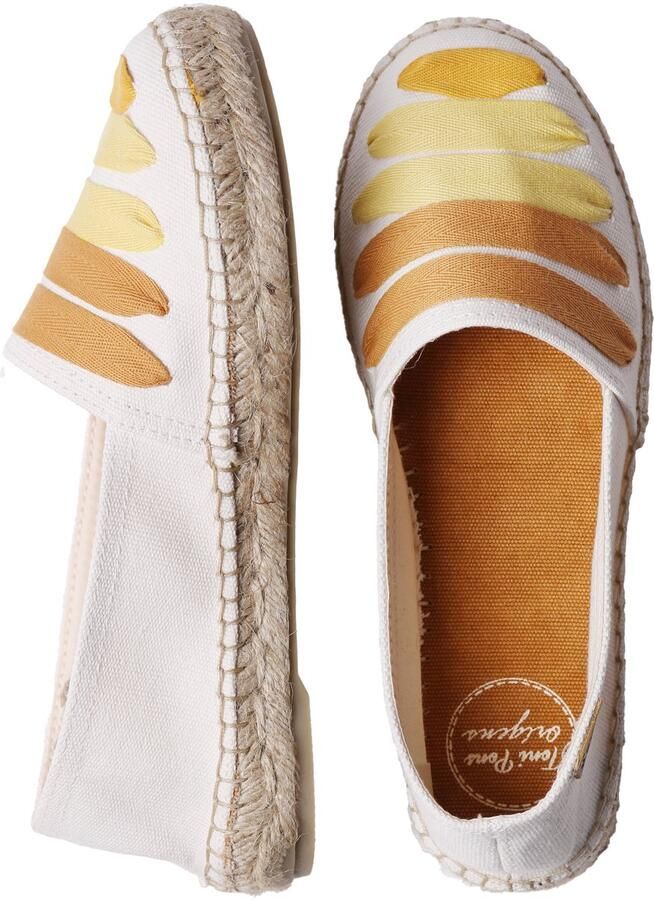 Toni Pons ROSE-CM Platte espadrilles voor dames met strikjes OCKER