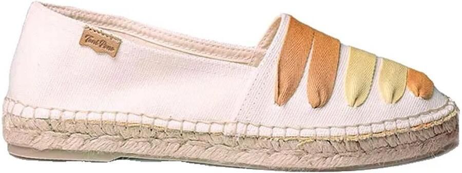 Toni Pons ROSE-CM Platte espadrilles voor dames met strikjes OCKER