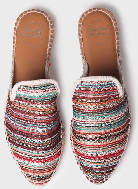 Toni Pons Rugloze espadrille voor dames van veelkleurige stof ODET-CH