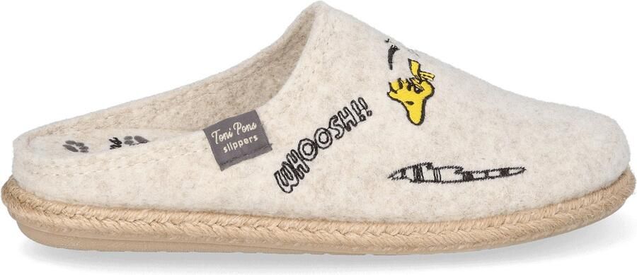 Toni Pons Snoopy Dames Pantoffels Vilt Cru