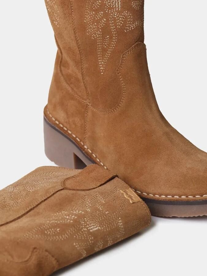 Toni Pons Suède cowboylaarzen voor dames met borduurwerk ILLINOIS-SY