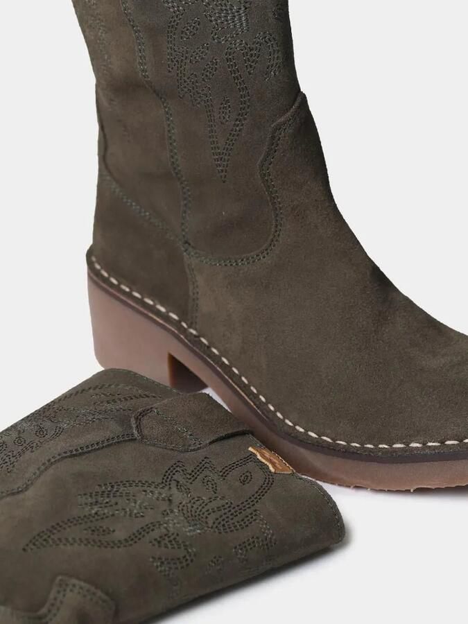 Toni Pons Suède cowboylaarzen voor dames met borduurwerk ILLINOIS-SY