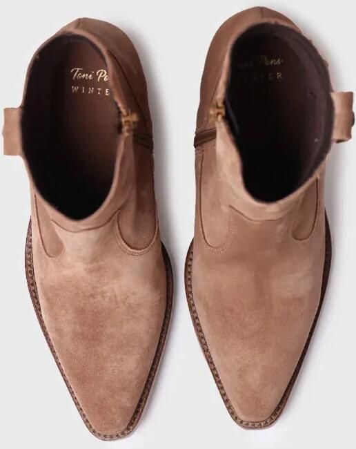 Toni Pons Suède enkellaarsjes voor dames in bruin LORETTA-SY