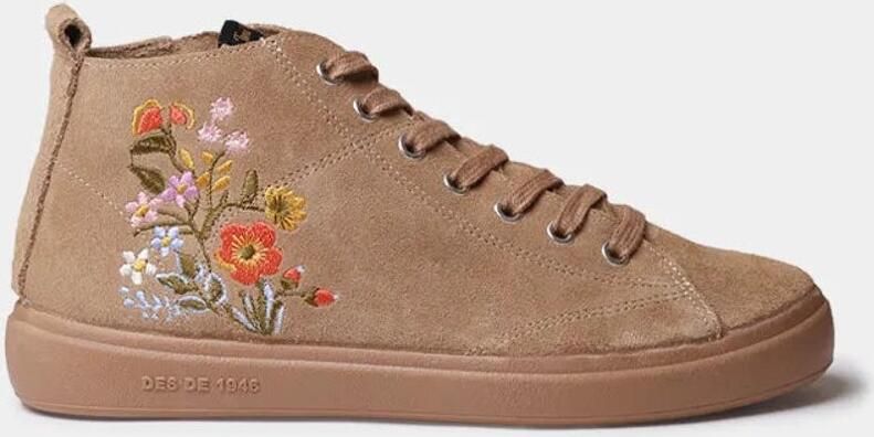 Toni Pons Suède enkellaarsjes voor dames met bloemenborduurwerk ORDIS