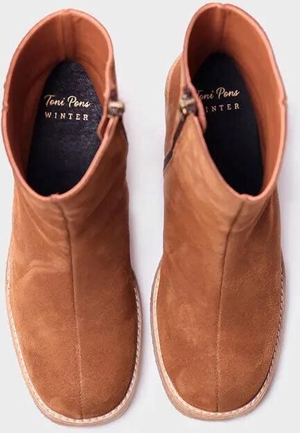 Toni Pons Suède enkellaarsjes voor dames met brede hakken PIANI-SY