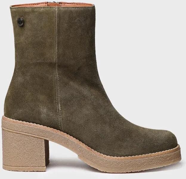 Toni Pons Suède enkellaarsjes voor dames met brede hakken PIANI-SY