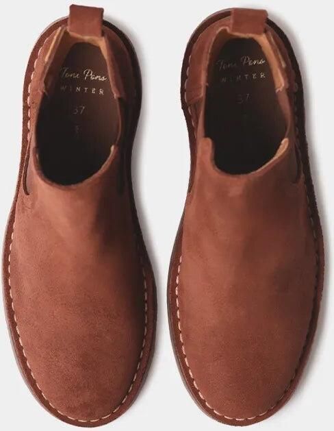 Toni Pons Suède enkellaarsjes voor dames met elastische zijpanelen ISA-SY