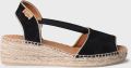 Toni Pons Suède espadrille met sleehak voor dames BILDA - Zwart