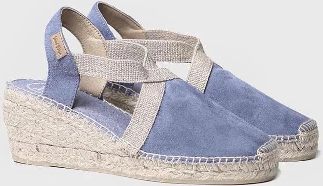 Toni Pons Suède espadrilles voor dames met elastiek TONA