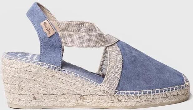 Toni Pons Suède espadrilles voor dames met elastiek TONA