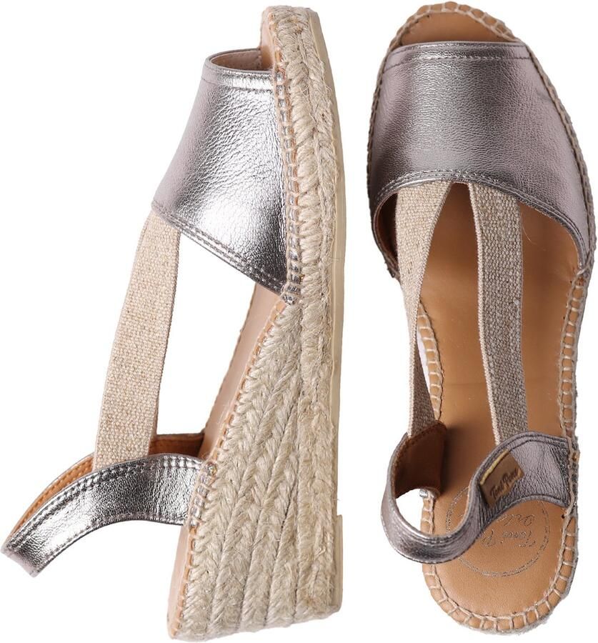 Toni Pons TEIDE-P Leren espadrille met veiligheidssluiting en middelhoge sleehak STEEL