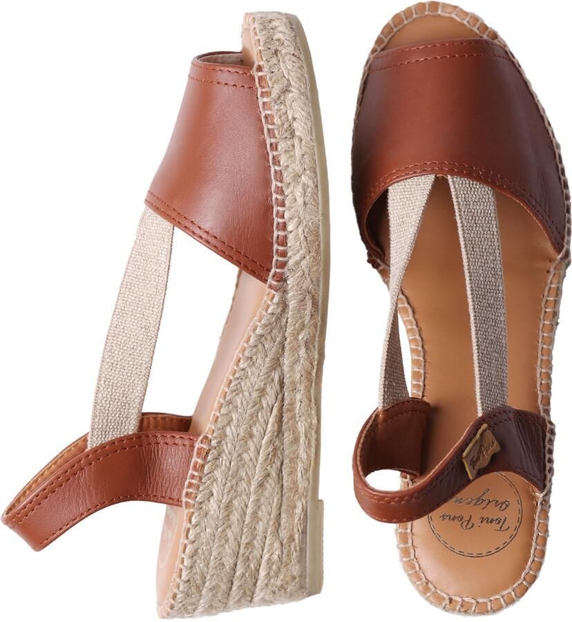 Toni Pons TEIDE-P Leren espadrille met middelhoge sleehak en 1 2 hak TURRON