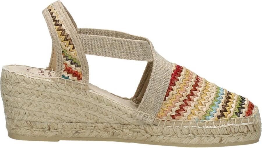 Toni Pons Terra-MA Espadrilles Sleehak Dames Raffia Multi - Foto 3