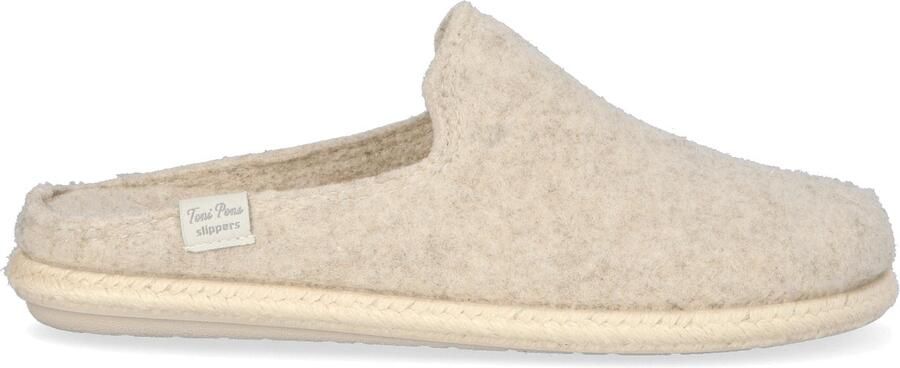 Toni Pons Tomas-RW Heren Pantoffels Gerecycled Wol Beige
