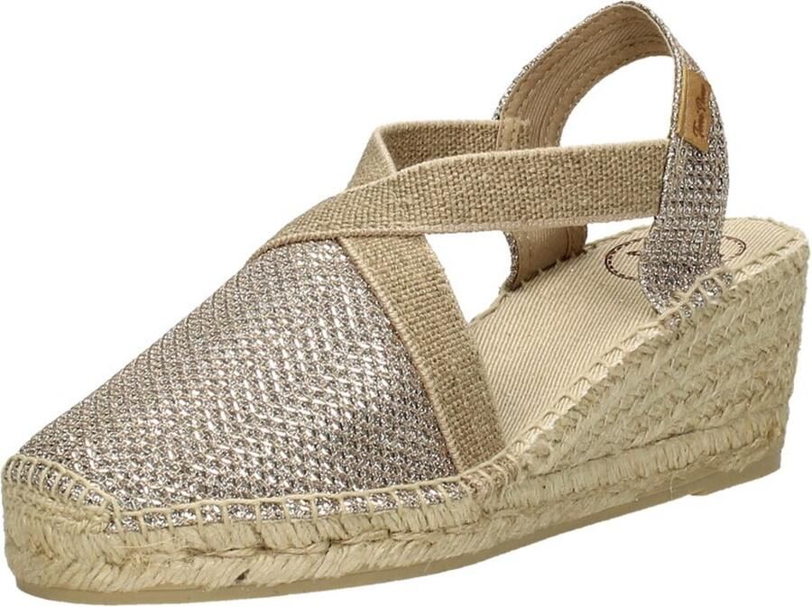 Toni Pons Triton Dames Espadrilles met sleehak Platinum - Foto 8