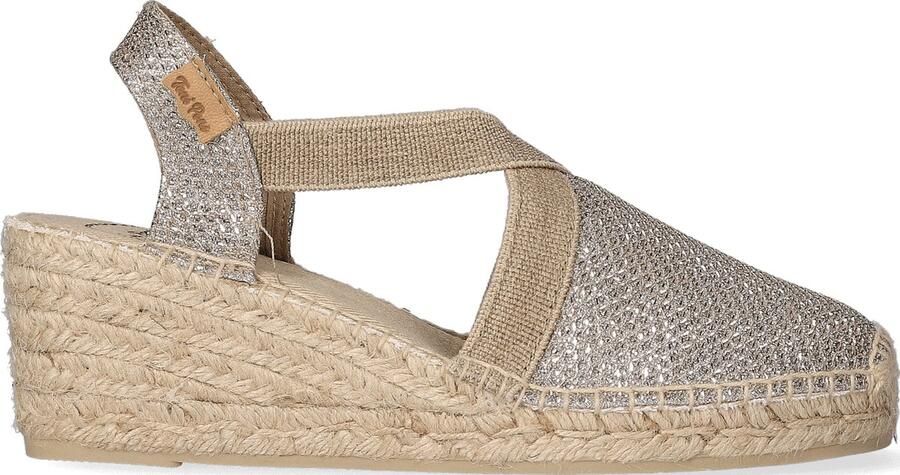 Toni Pons Triton Dames Espadrilles met sleehak Platinum - Foto 11