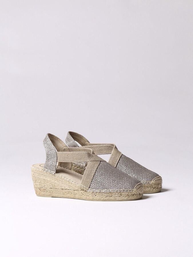 Toni Pons Triton Dames Espadrilles met sleehak Platinum - Foto 3
