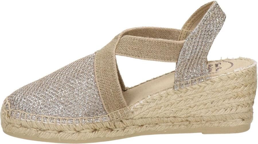 Toni Pons Triton Dames Espadrilles met sleehak Platinum - Foto 9
