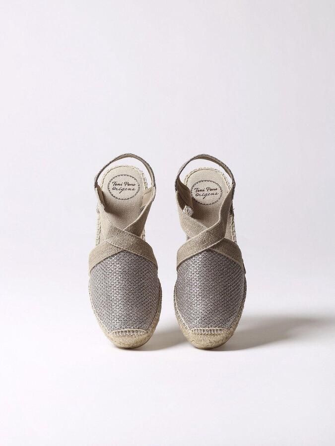 Toni Pons Triton Dames Espadrilles met sleehak Platinum - Foto 5