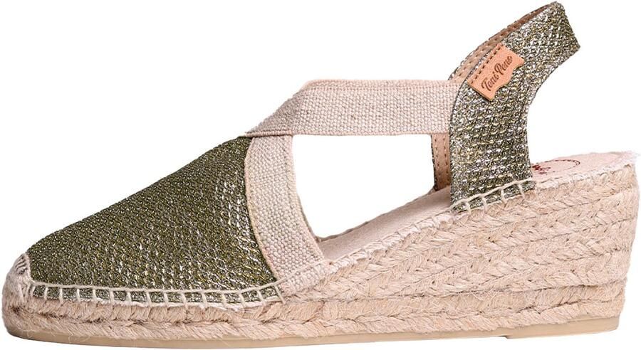 Toni Pons TRITON Glanzende veganistische espadrilles voor dames OLIJFGROEN - Foto 2