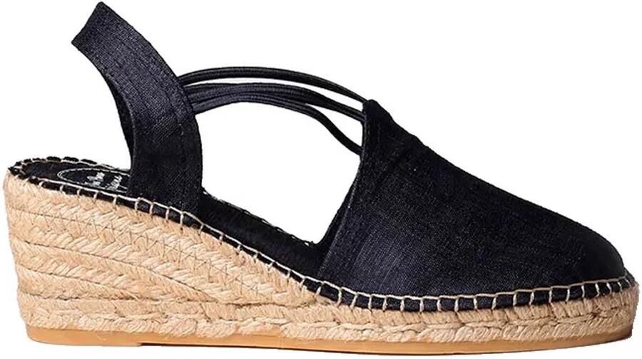 Toni Pons Turia Wedge Espadrilles Zwart Vrouw