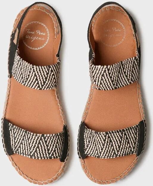 Toni Pons Tweekleurige espadrilles met brede elastische banden ELX