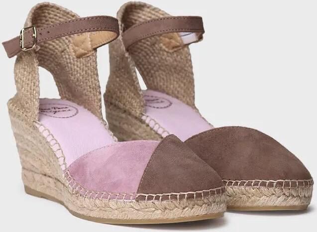 Toni Pons Tweekleurige suède espadrille voor dames met sleehak BERAL