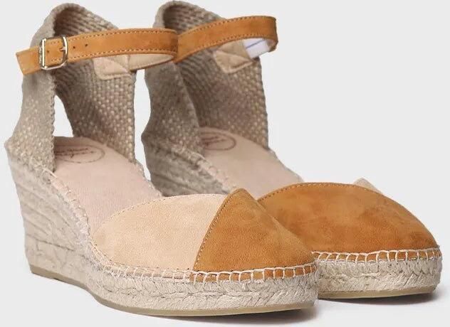Toni Pons Tweekleurige suède espadrille voor dames met sleehak BERAL