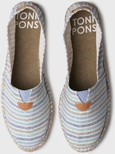 Toni Pons Unisex gestreepte platte espadrilles BLANES-RN