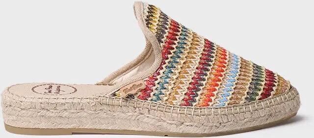 Toni Pons Veelkleurige raffia babouche voor dames in espadrillestijl JUNI-MA