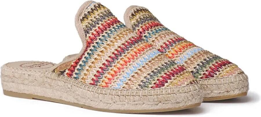 Toni Pons Veelkleurige raffia babouche voor dames in espadrillestijl JUNI-MA