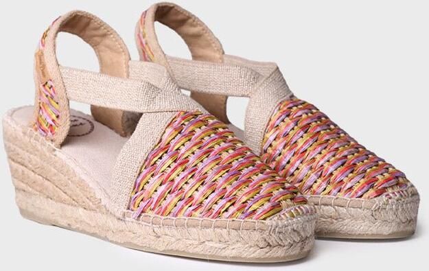 Toni Pons Vegan espadrilles voor dames van veelkleurig raffia TERRA-CS