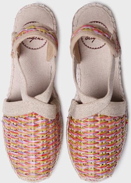 Toni Pons Vegan espadrilles voor dames van veelkleurig raffia TERRA-CS