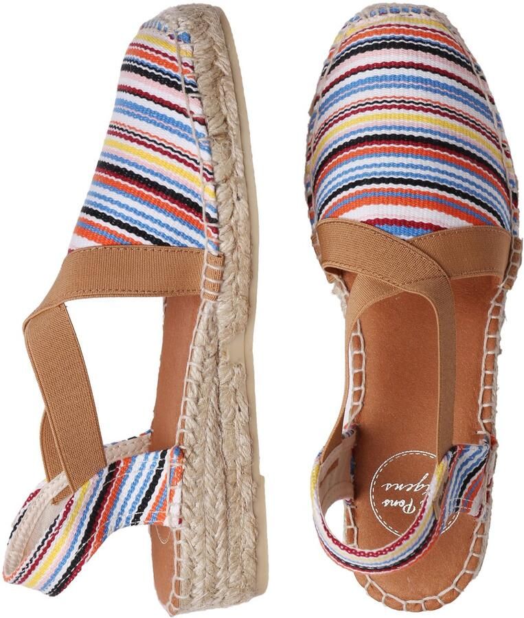 Toni Pons Veganistische espadrille van gestreept katoen voor dames met sleehak VINAROS
