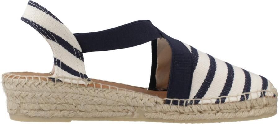 Toni Pons Veganistische espadrille van gestreept katoen voor dames met sleehak VINAROS
