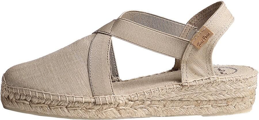 Toni Pons VERONA Vegan platte espadrilles voor dames met elastiek STEIN